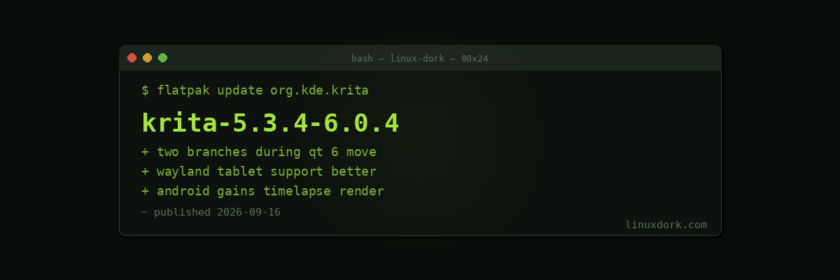 Krita 5.3.4 and 6.0.4 Ship Together with Android and Qt 6 Work