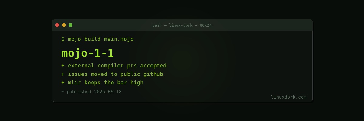 Mojo 1.1 Opens Its Compiler to External Contributions