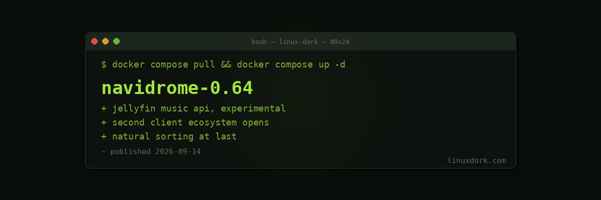 Navidrome 0.64 Adds Experimental Jellyfin Music API Support