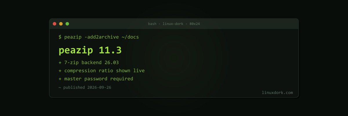 PeaZip 11.3 Improves ZPAQ Handling, Shows Compression Ratios, and Adds Blue Themes