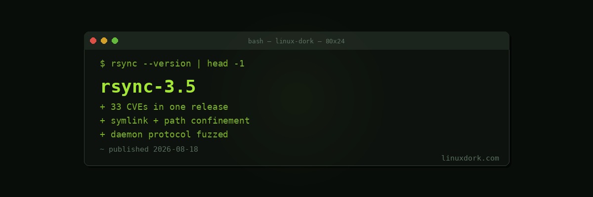 rsync 3.5 Fixes 33 Security Issues at Once, and Most of Them Start With a Symlink