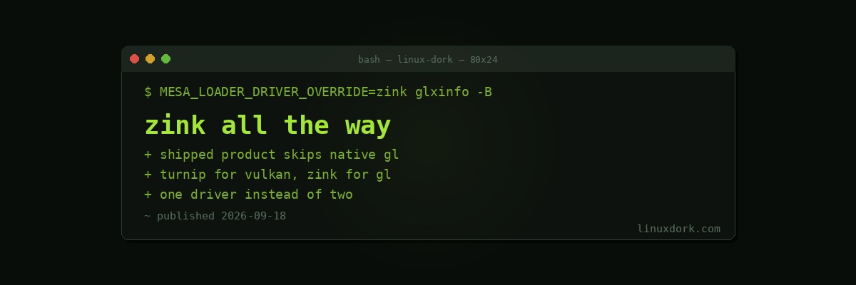 Valve Shipped a Consumer Device Where OpenGL Runs Entirely Through Zink