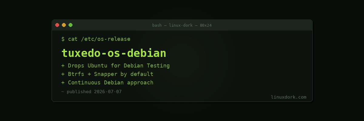 TUXEDO OS Drops Ubuntu for a Debian Testing Base It Will Never Let Go Stable