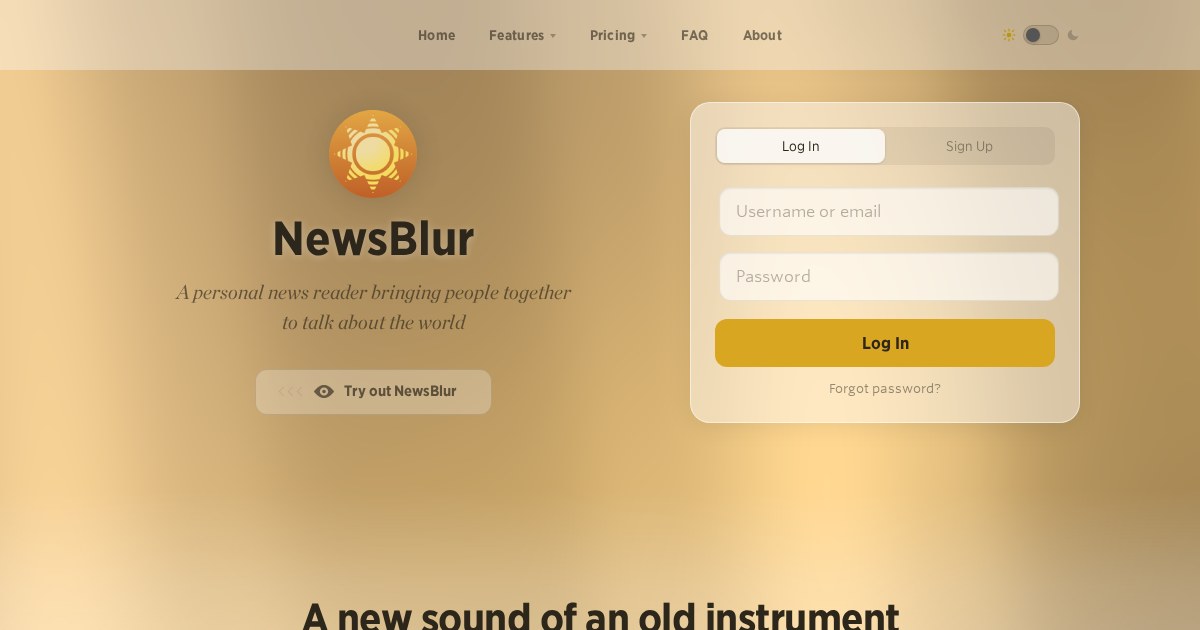 Newsblur: Personal news reader that brings people together