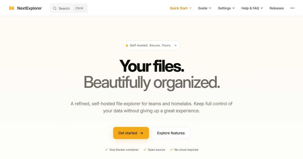 nextExplorer: A Modern Web File Manager With SSO and Sharing