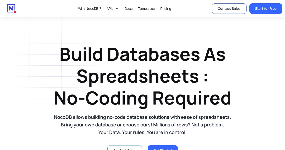 NocoDB: Turn any SQL-based database into a smart spreadsheet