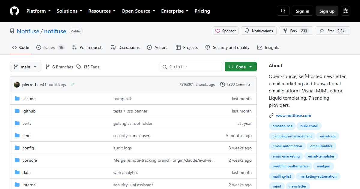 Notifuse: Self-Hosted Newsletters, Email Marketing, and Transactional Email