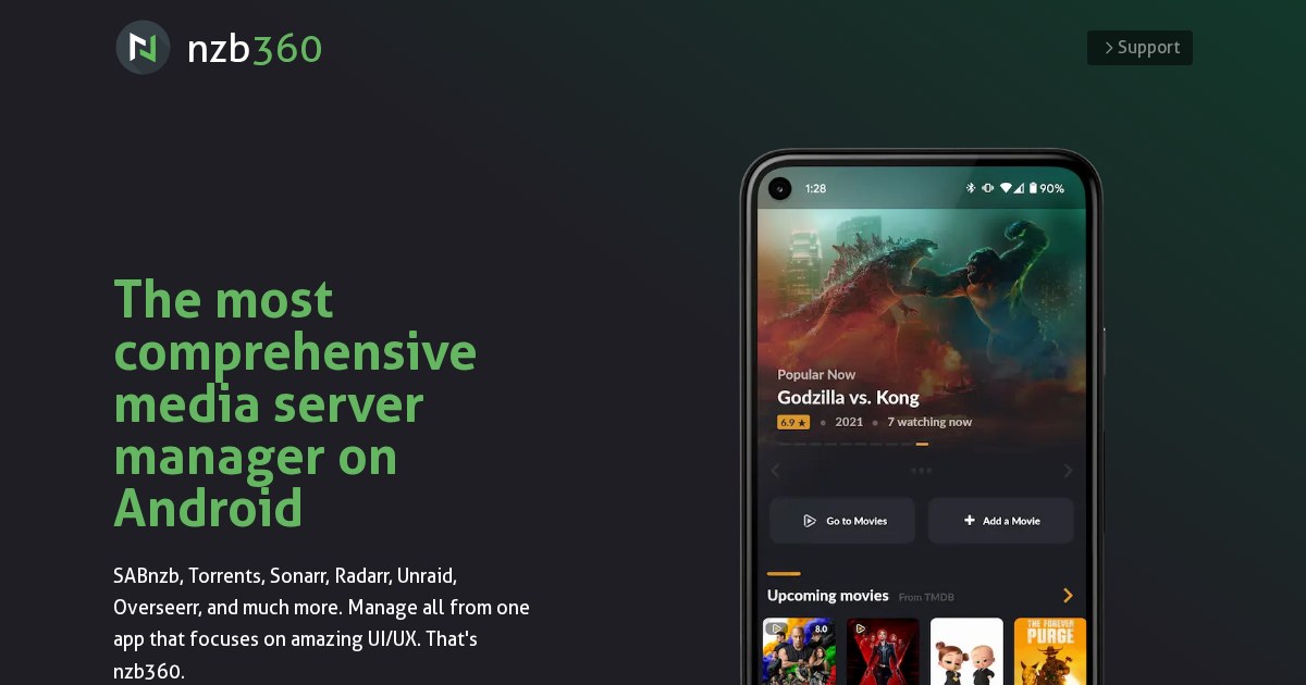 nzb360: Android Manager for Usenet, Torrents, and the *arr Stack