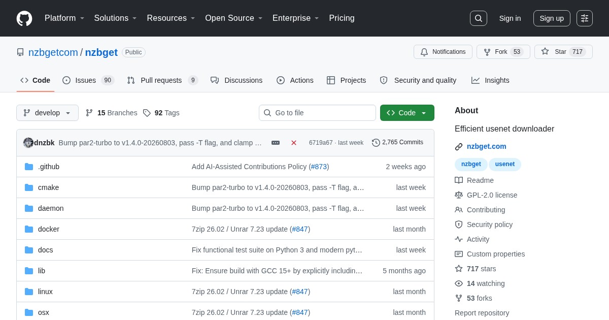 NZBGet: Efficient Usenet Downloader