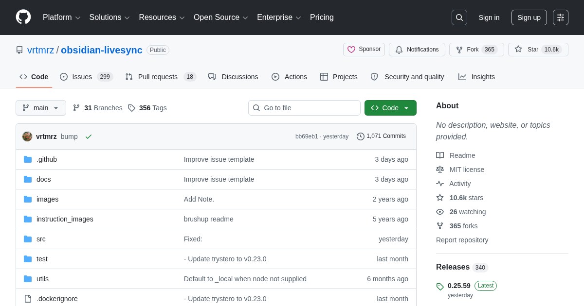 Obsidian LiveSync: Community-implemented sync plugin for Obsidian