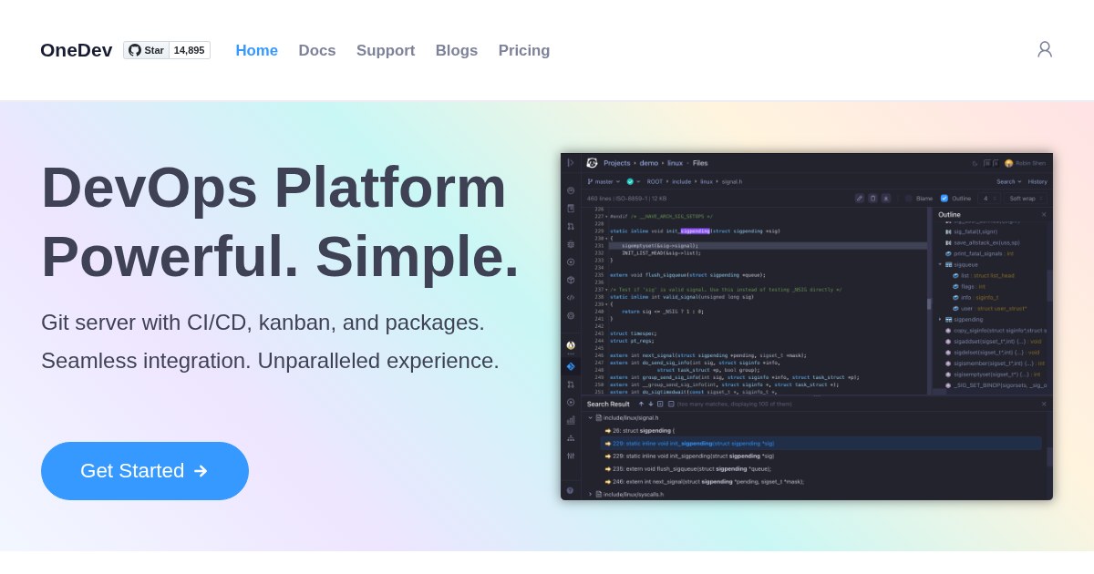 OneDev: Git server with CI/CD, kanban, and packages