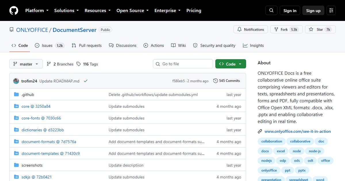 ONLYOFFICE Docs: Self-Hosted Online Editors With Strong Microsoft Office Compatibility