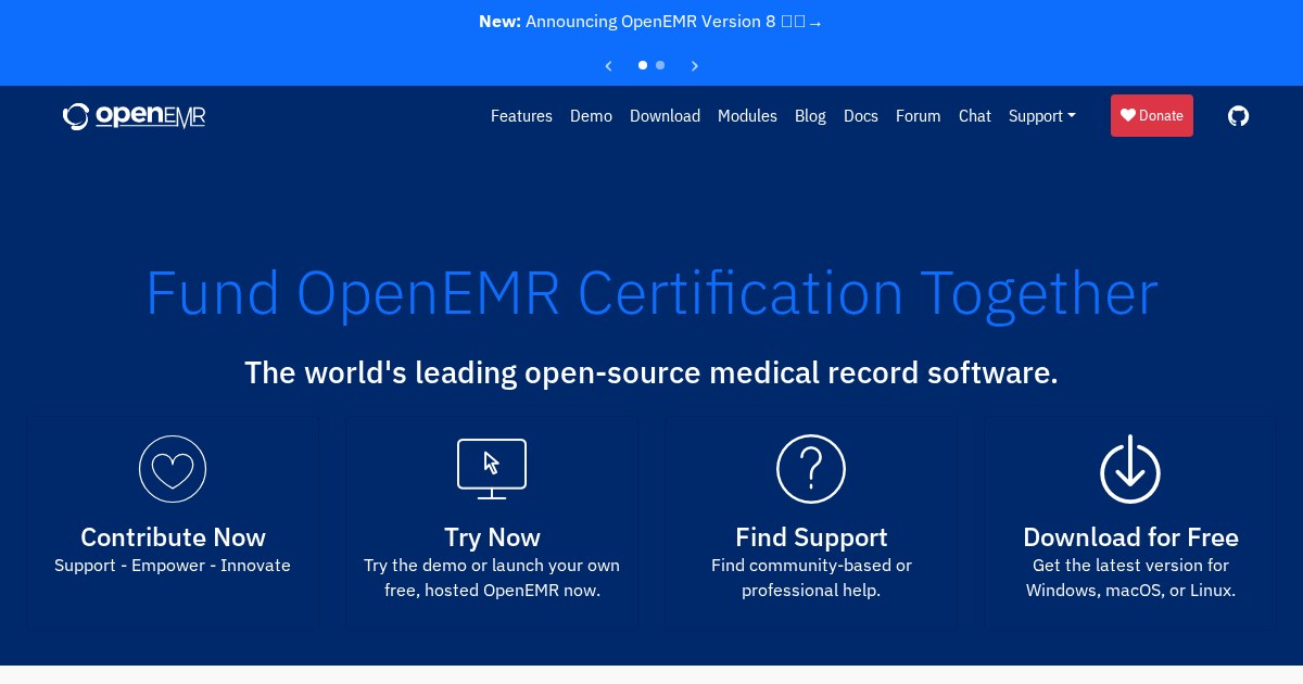 OpenEMR: Open-source electronic health records