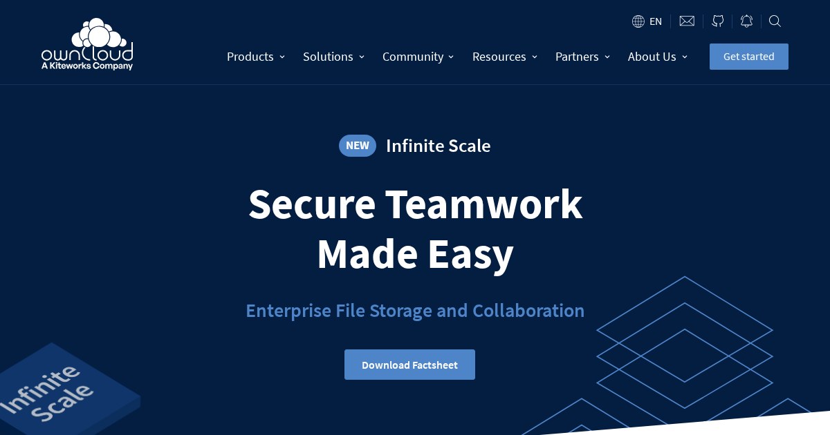 ownCloud Infinite Scale: Enterprise file sync and share data platform