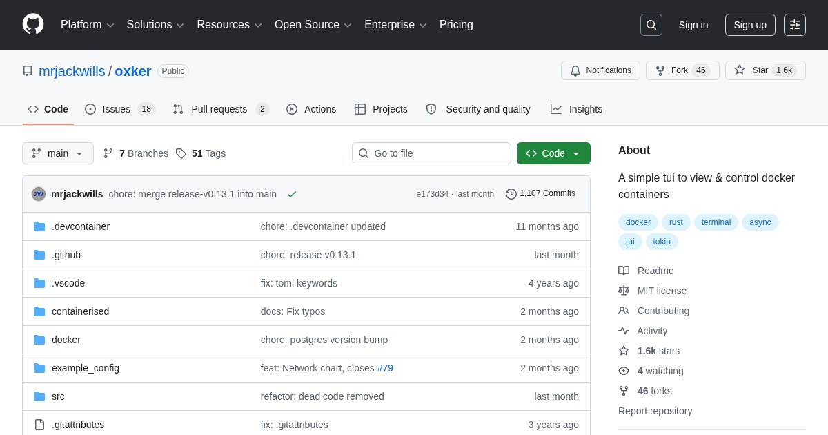 Oxker: Simple interface for managing and controlling