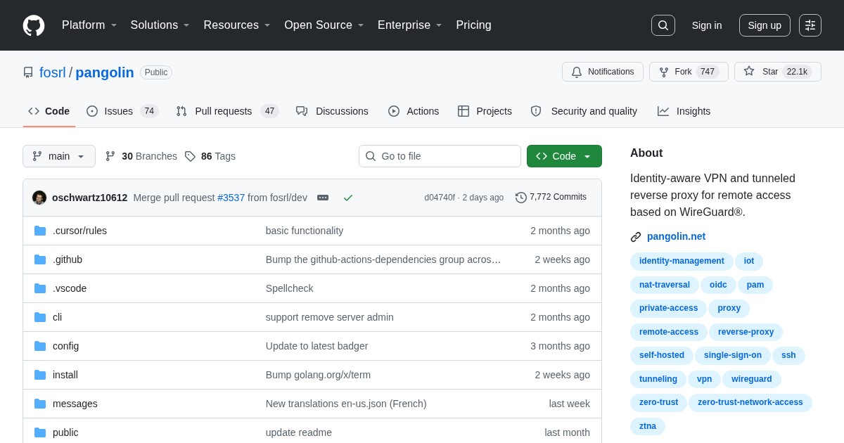 Pangolin: Identity-Aware Tunneled Reverse Proxy