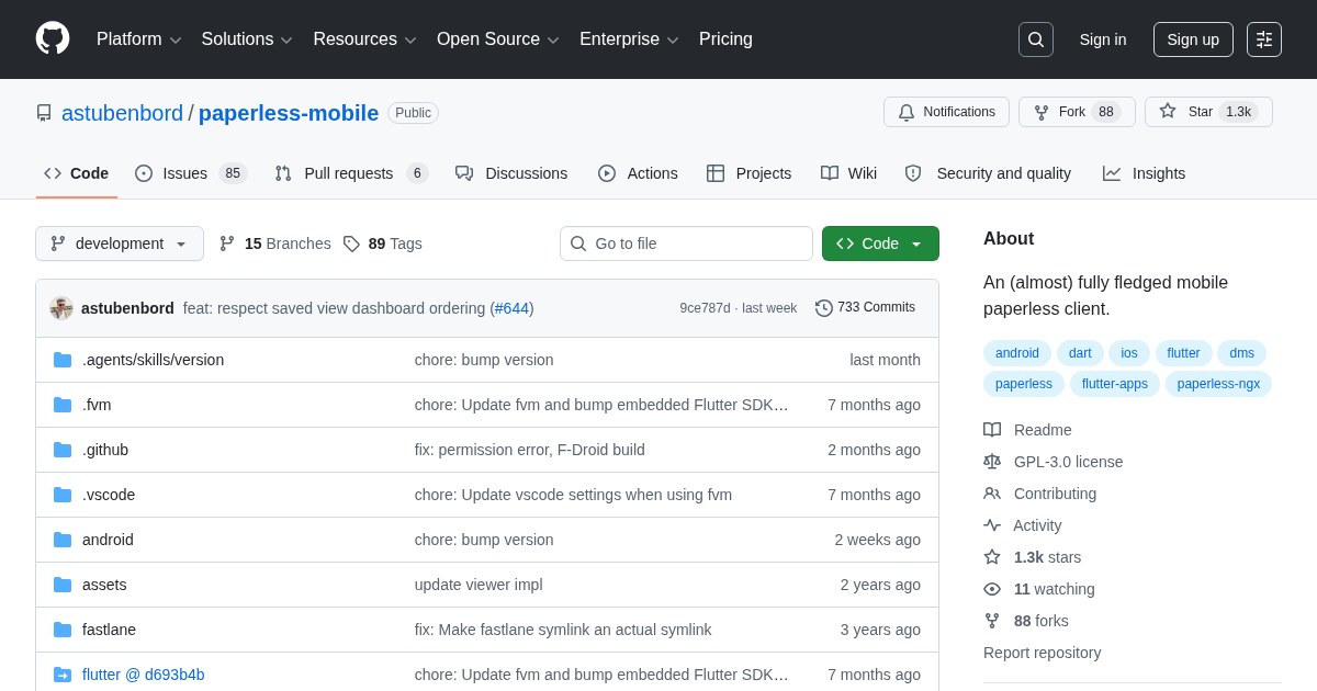 Paperless Mobile: (almost) fully fledged mobile paperless client