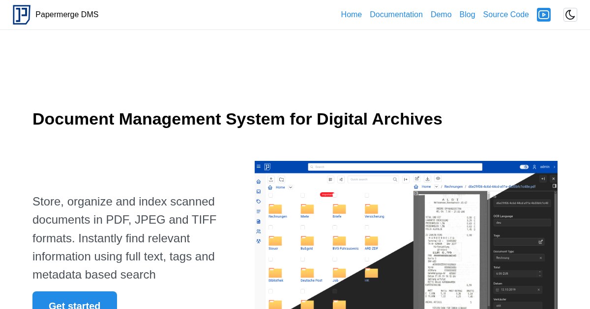 Papermerge: Open-source document management system for digital