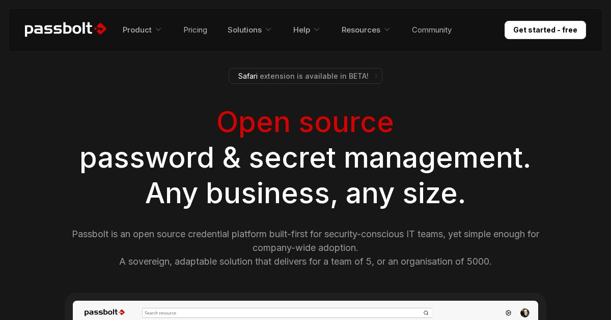 Passbolt: Open-source password manager for teams