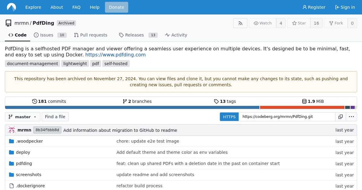PdfDing: Minimal PDF manager and viewer