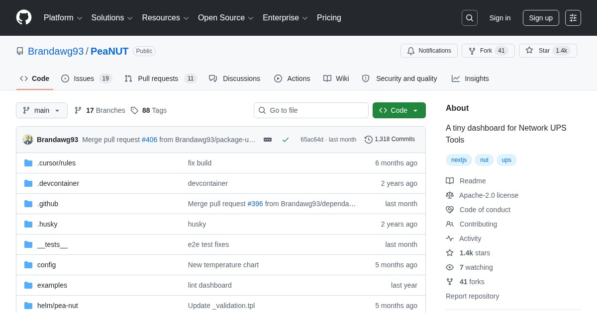 PeaNUT: Tiny dashboard for network UPS tools