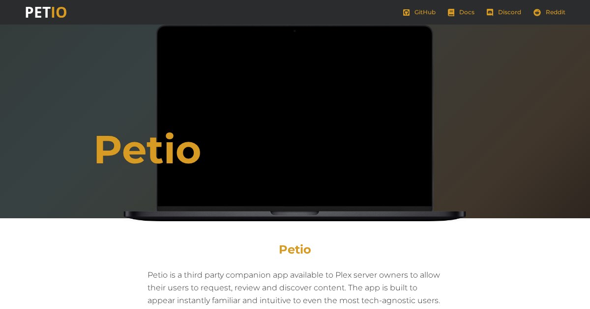 Petio: Request, review, and discover companion app for Plex
