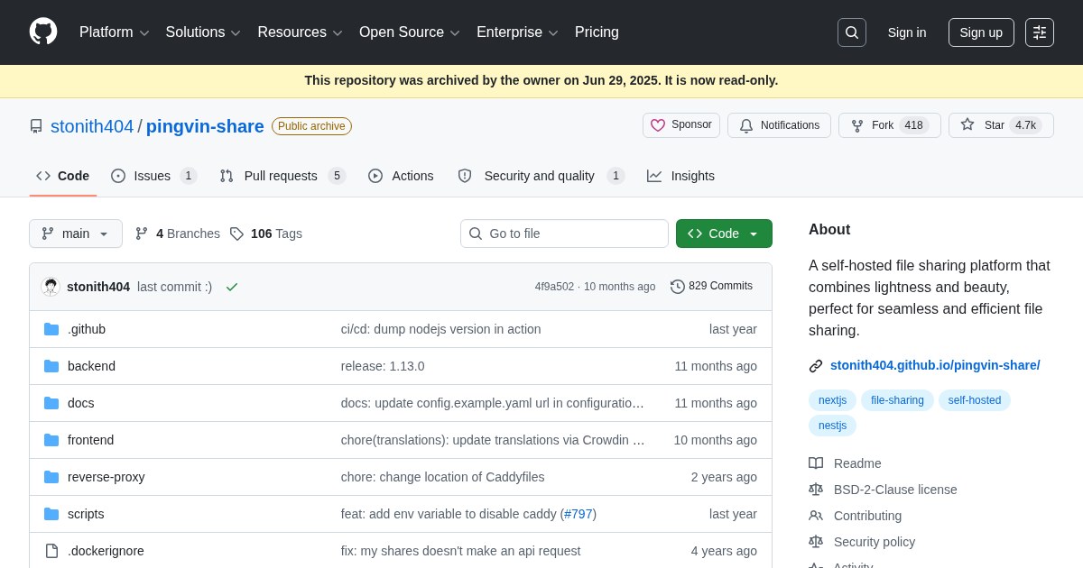Pingvin Share: File sharing platform combining lightness and beauty
