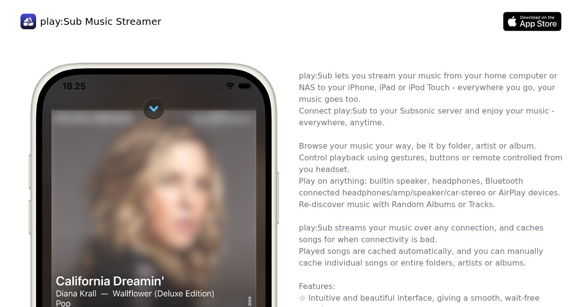 play:Sub: Subsonic-Compatible Music Streamer for iOS