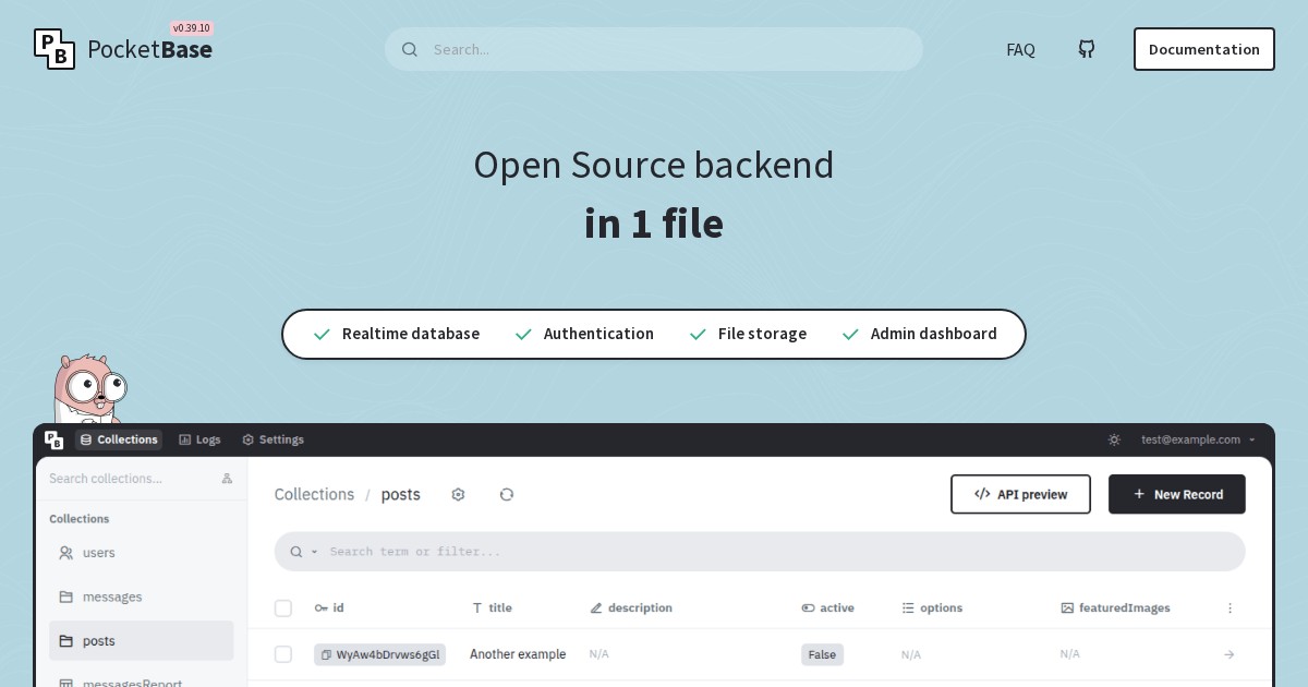 PocketBase: Open-Source Backend in One File