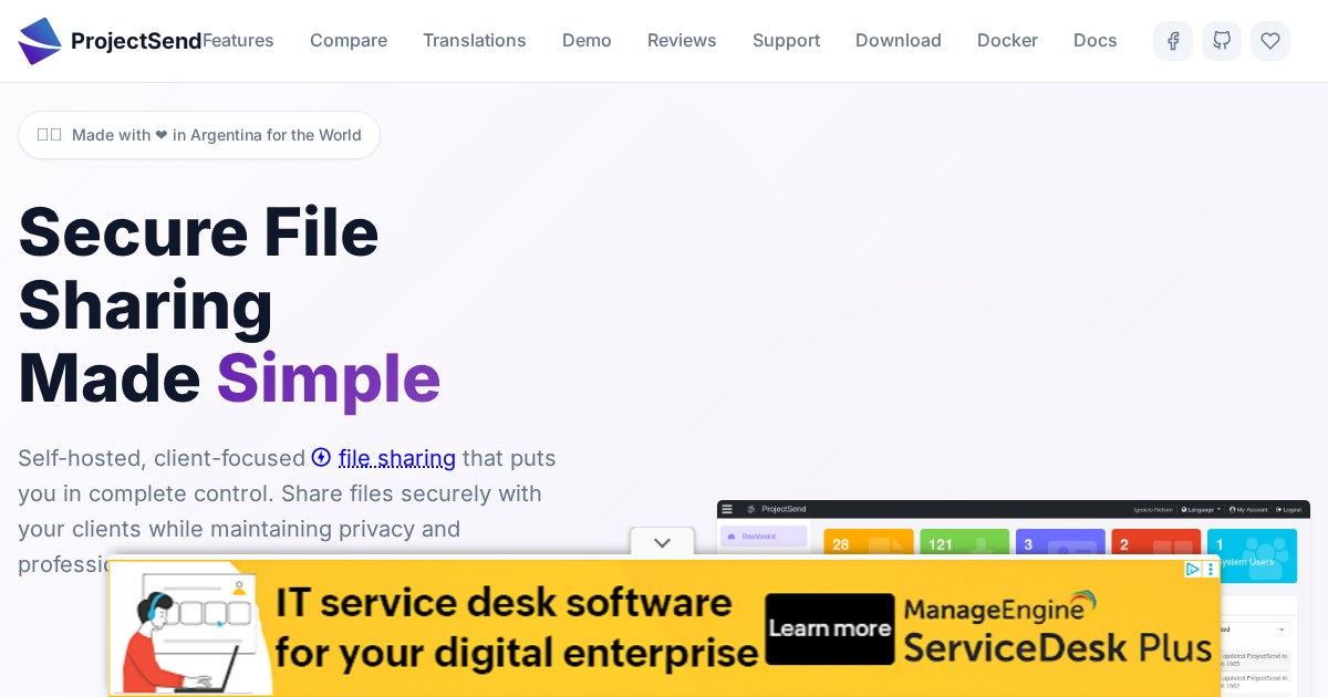 ProjectSend: Free, open-source software that lets you share