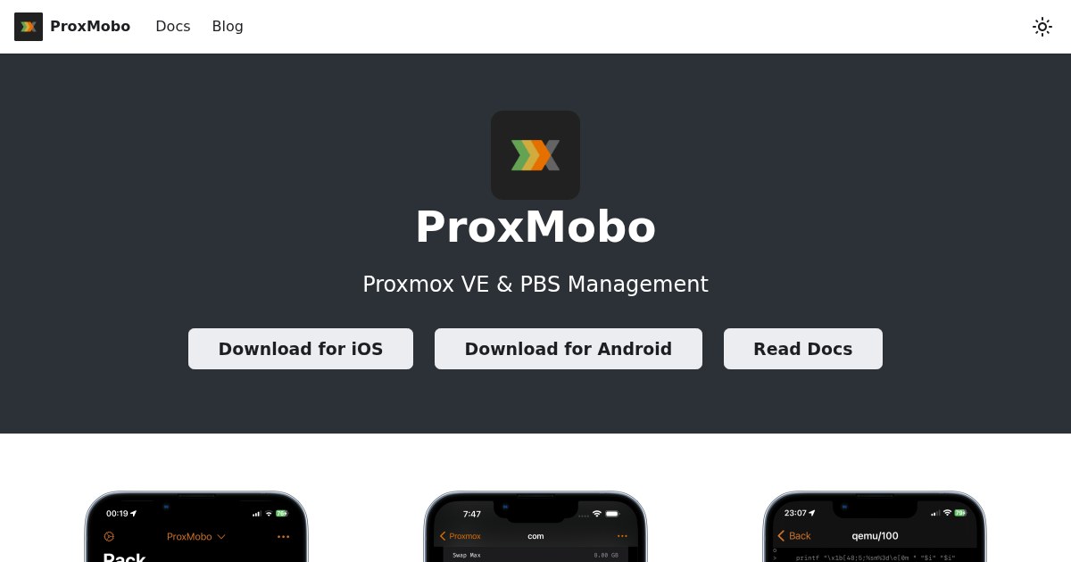 Proxmobo: Mobile Client for Proxmox VE