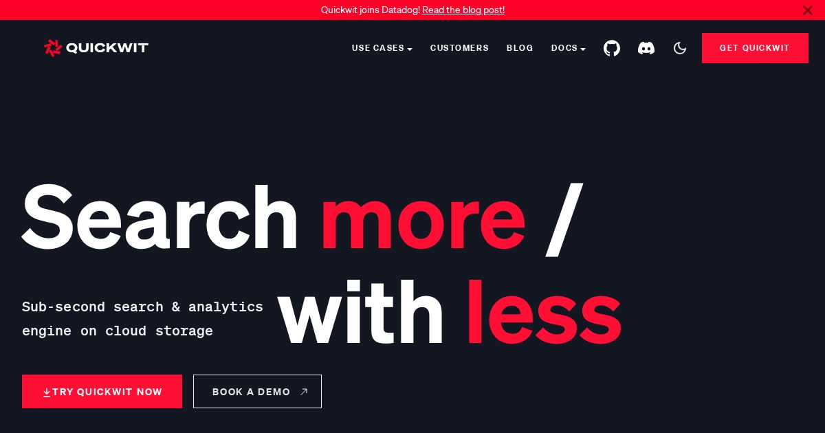 Quickwit: Cloud-native search engine for observability