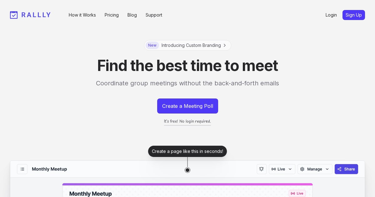 Rallly: Event polls for scheduling and organizing events