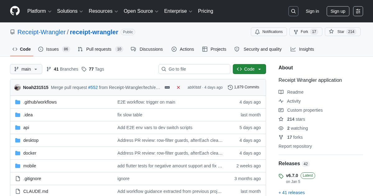 Receipt Wrangler: Self-Hosted Receipt Management
