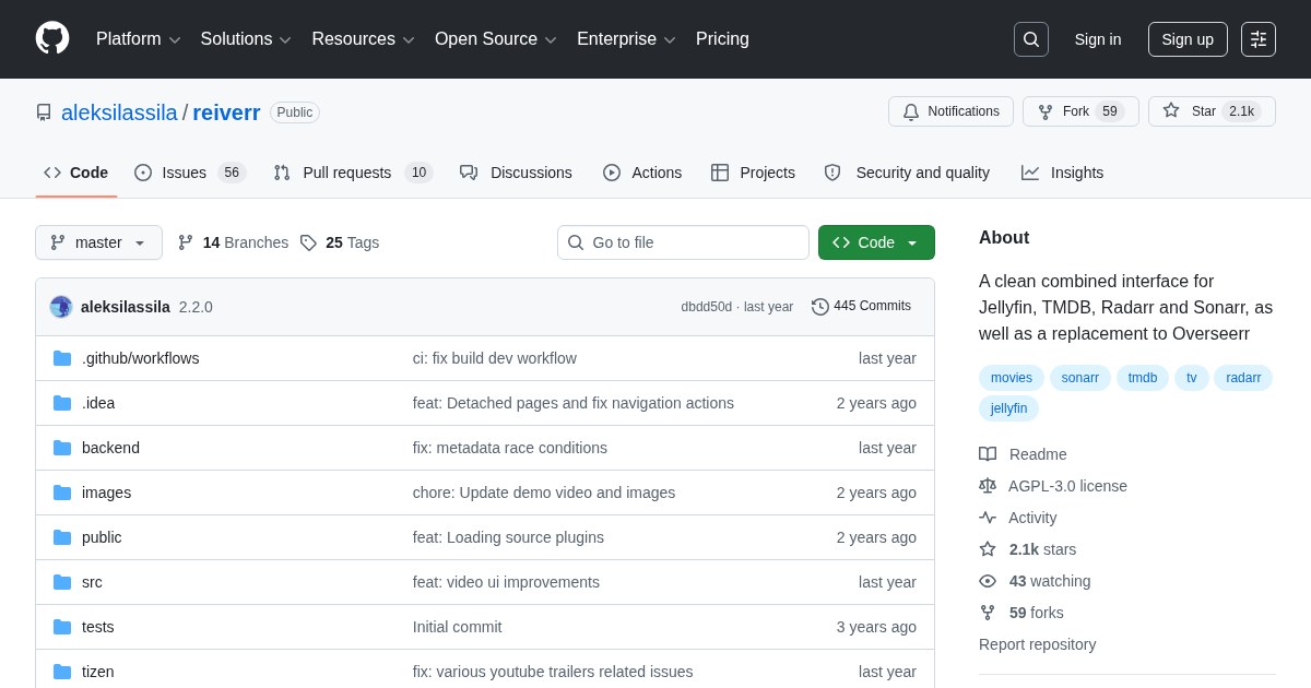 Reiverr: Clean, combined interface for Jellyfin, TMDB, Radarr, and Sonarr