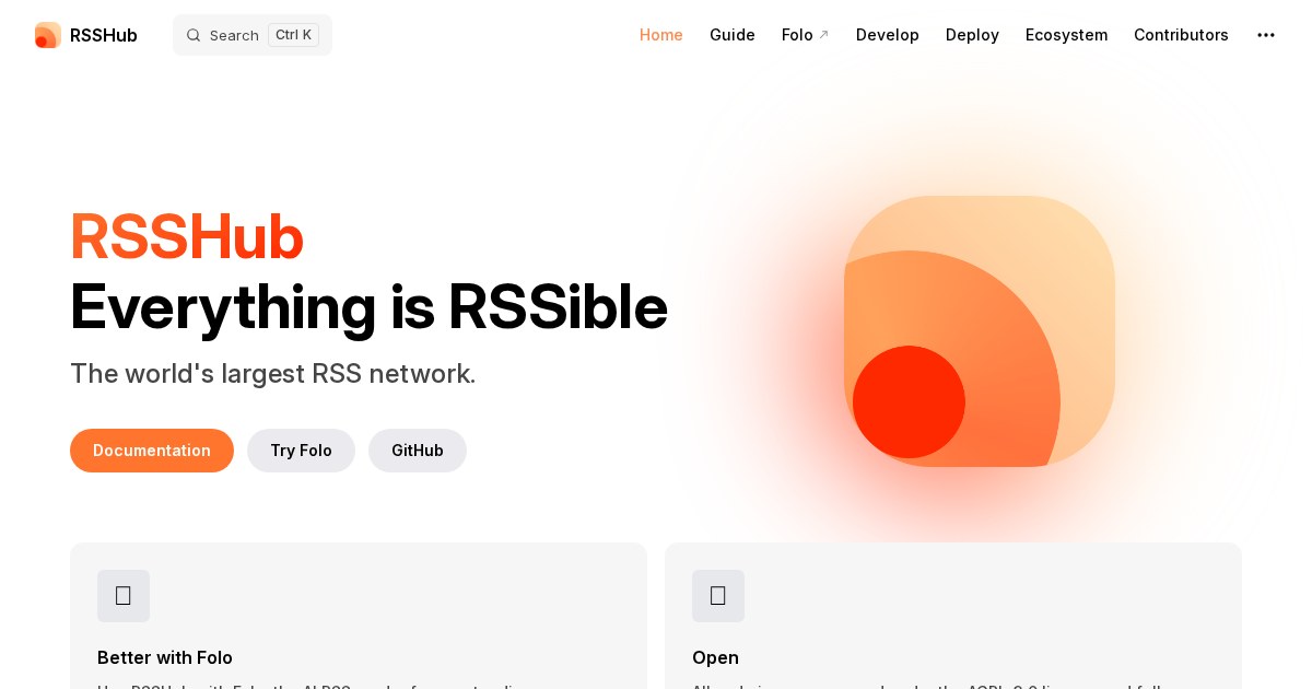 RSSHub: Open-source, easy-to-use, and extensible RSS feed