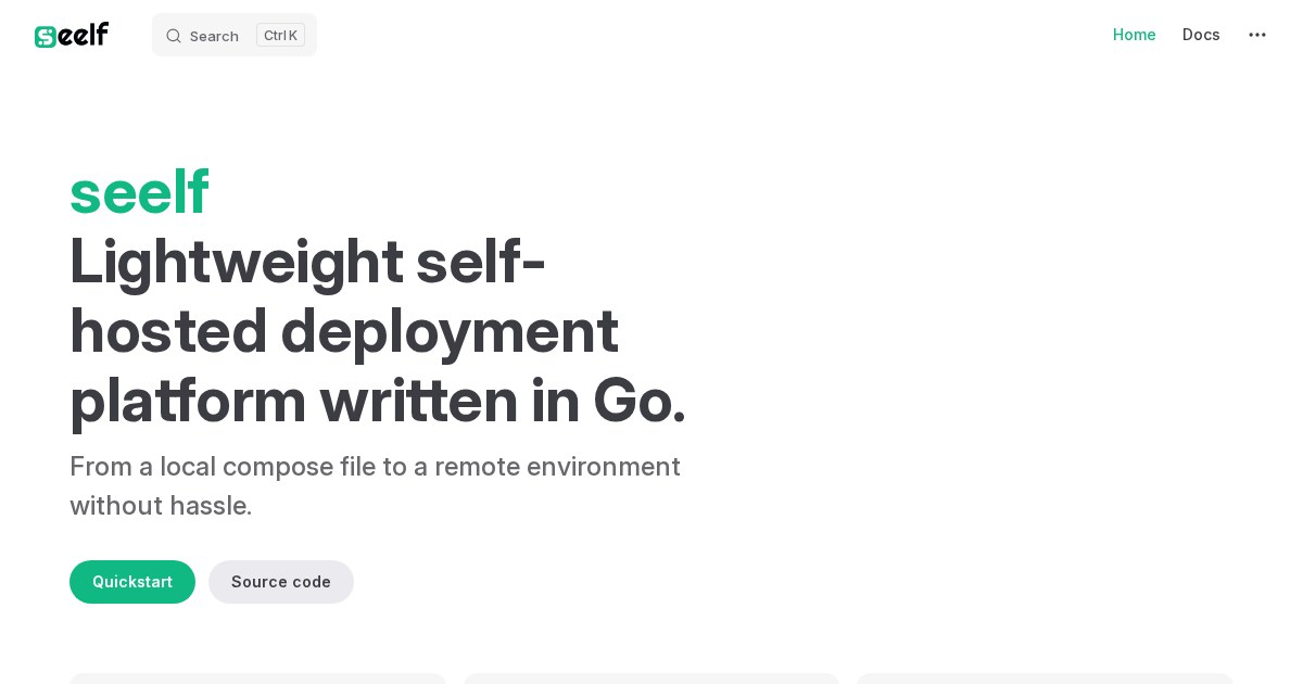 seelf: Lightweight self-hosted deployment platform written in Go