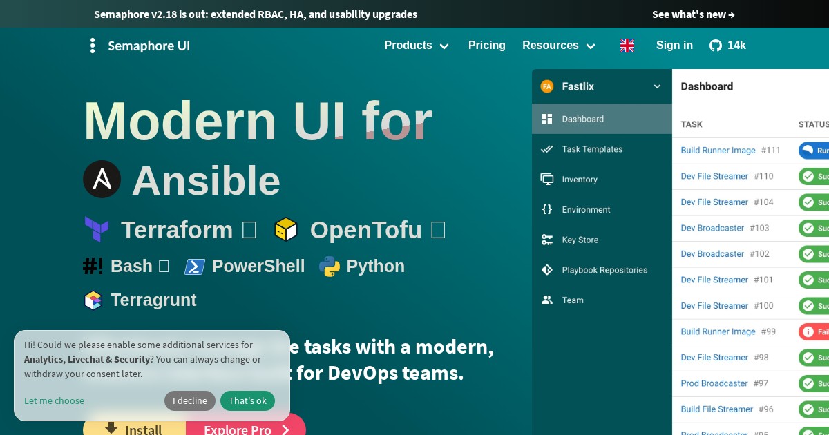 Semaphore UI: Web Interface for Ansible and Terraform