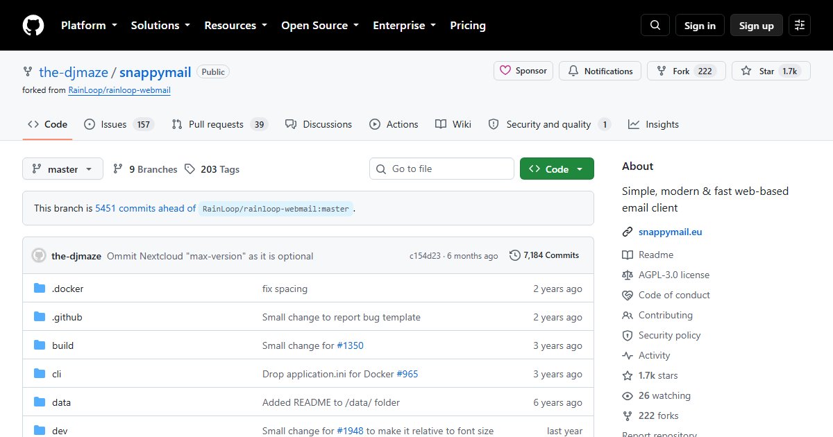 SnappyMail: A Fast, Modern Webmail Client Forked From RainLoop