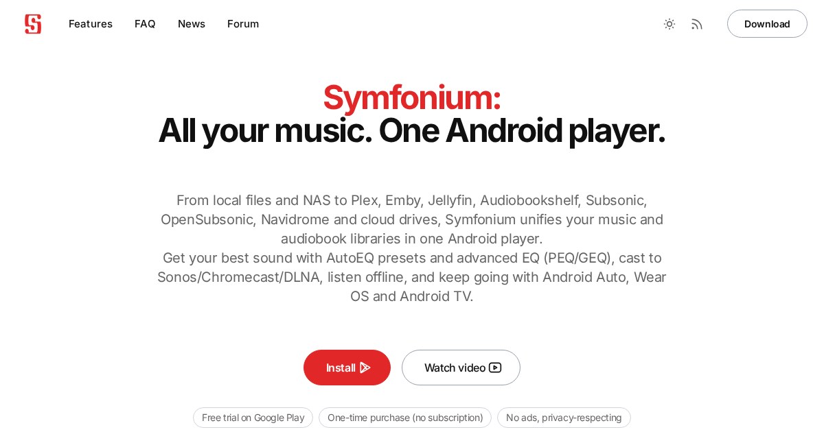 Symfonium: Android Player for Self-Hosted Music Servers
