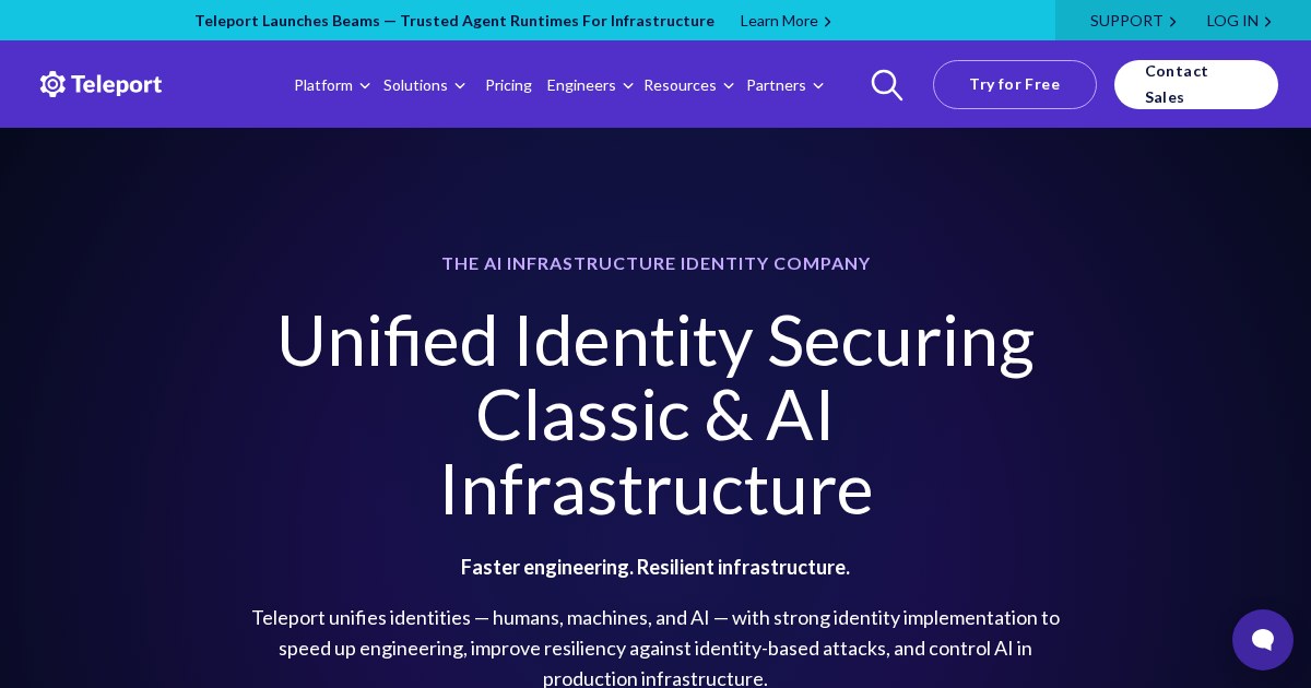 Teleport: Provides connectivity, authentication, access