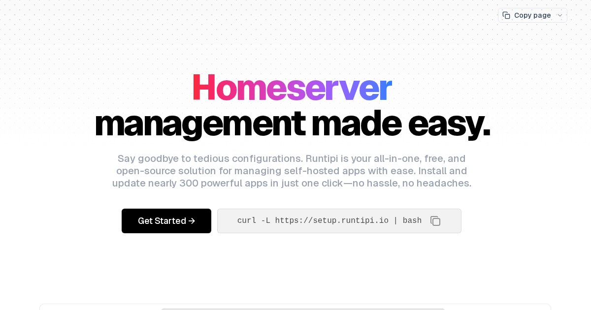 Tipi: Homeserver with one-click installs for self-hosted apps