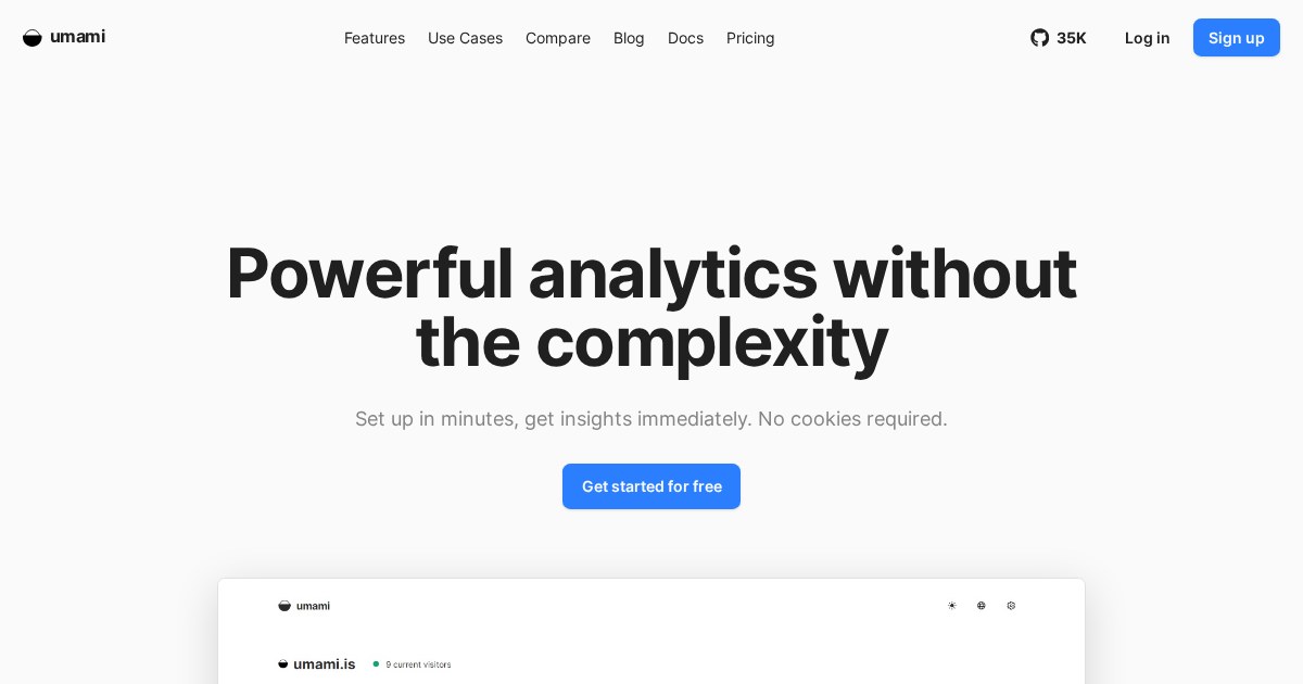Umami: Simple, fast, privacy-focused alternative to Google Analytics