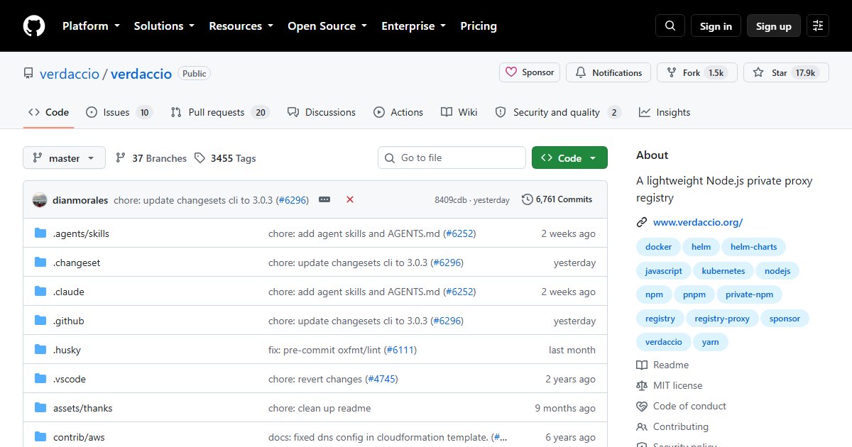 Verdaccio: A Lightweight Private npm Registry and Cache
