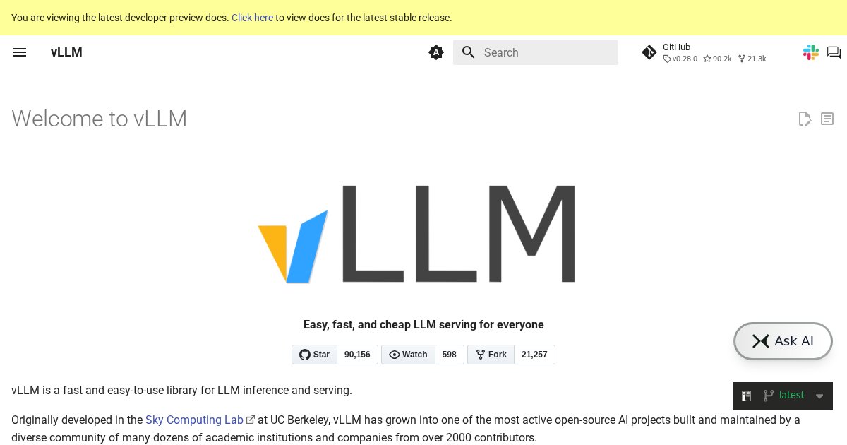 vLLM: High-Throughput Inference for Serving Many Users