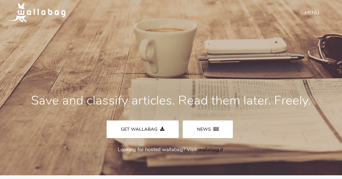 Wallabag: Save web pages for later reading