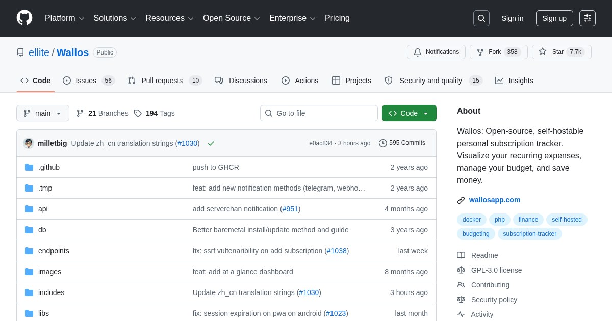 Wallos: Open-source personal subscription tracker