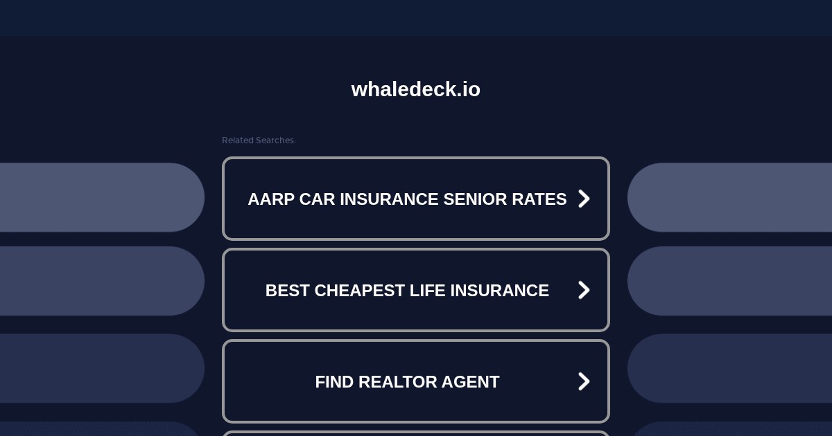 Whaledeck: Lightweight Docker Management Interface