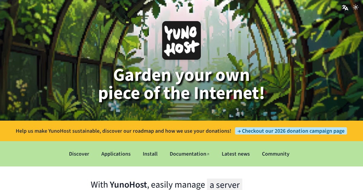 YunoHost: Self-Hosting Distribution With an App Catalogue