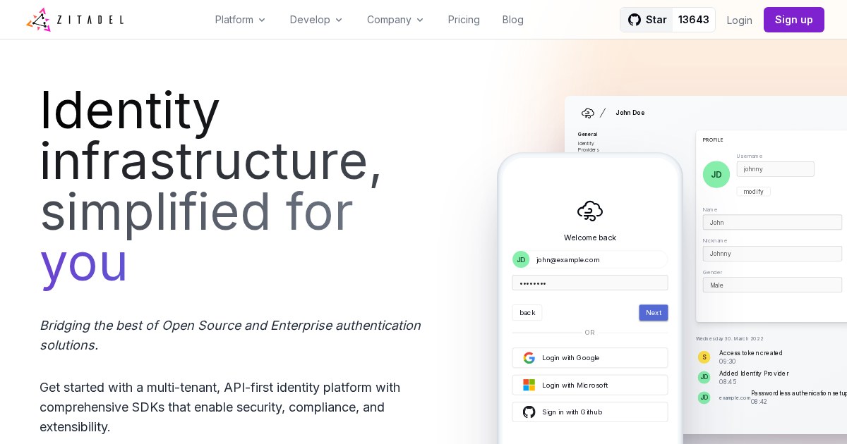 Zitadel: Identity infrastructure simplified